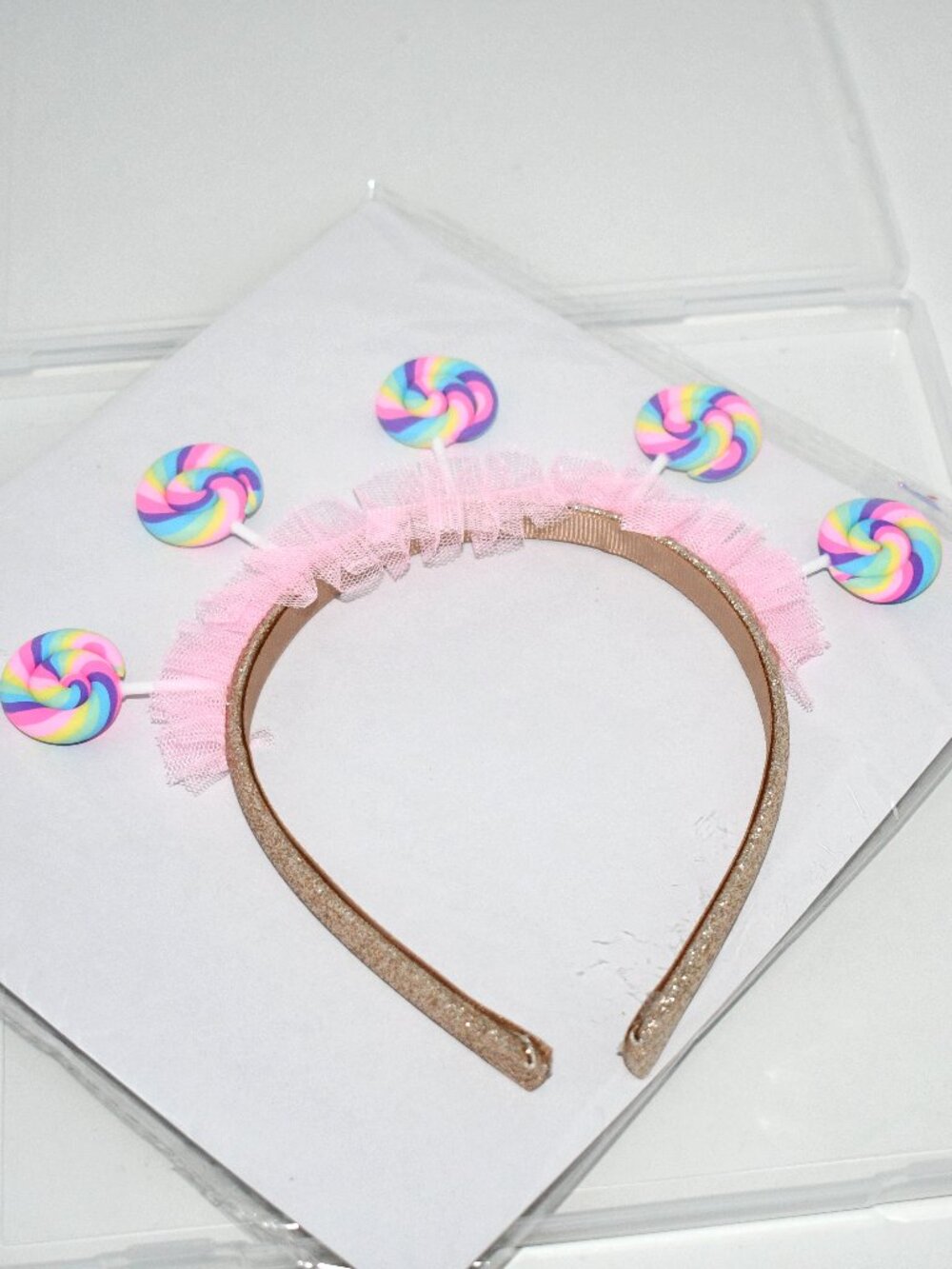 EXCEART Lollipop Headband, Colorful Candy Costume Party Headdress, NWT